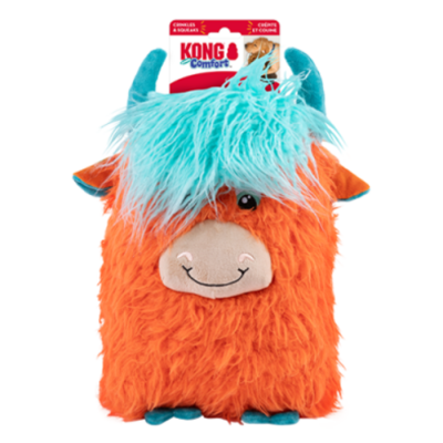 KONG Comfort Jumbo Highland Cow jouet peluche...
