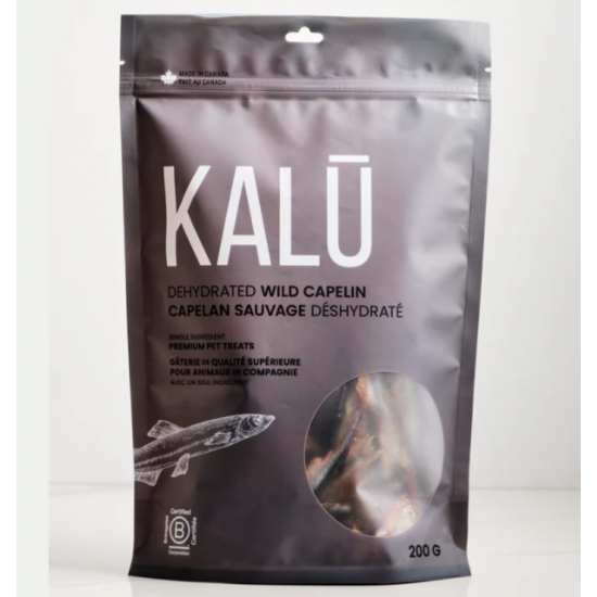 KALU Capelan sauvage déshydraté pour chien et chat gâterie naturelle riche en oméga 3