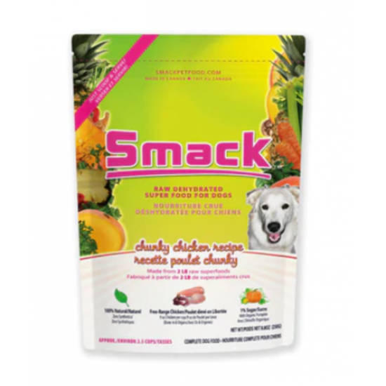 SMACKPETFOOD Chunky Chicken pour chien nourriture déshydratée poulet 250gr