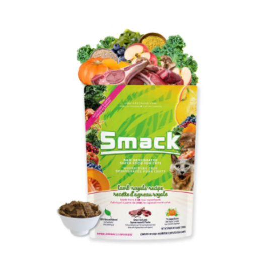 SMACKPETFOOD Agneau Royale pour chat nourriture déshydratée 250gr