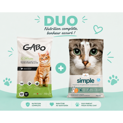 Duo Gabo Chat et litière Simple InterSand...