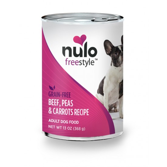 Nulo FreeStyle nourriture humide pour chien adulte bœuf pois et carottes sans grains