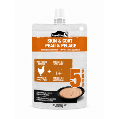 PureBites Plus Skin et Pelage Gâterie crémeuse...