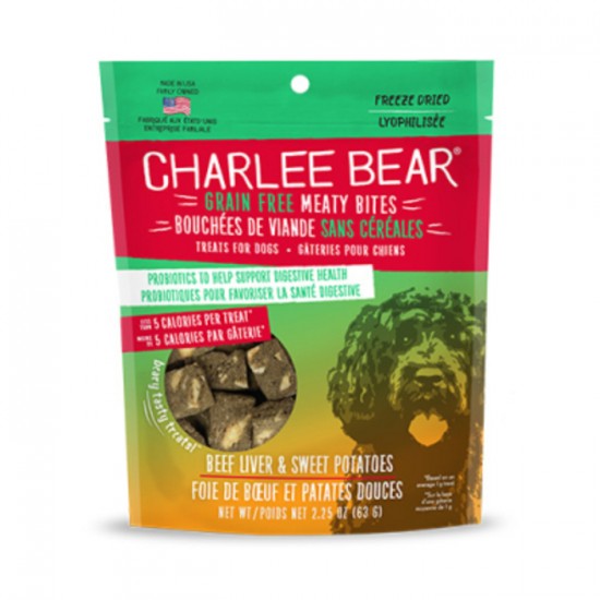 Charlee Bear Grain Free Meaty Bites foie de bœuf...