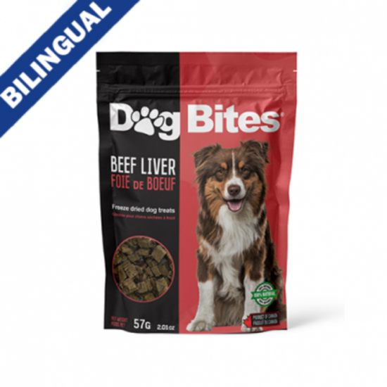 Dog Bites® Foie de boeuf lyophilisé 57 g