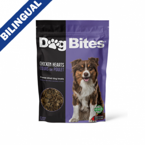 Dog Bites® Coeur de poulet lyophilisé 90 g