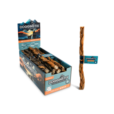 DOGGINSTIX Collagène d’agneau tressé 12