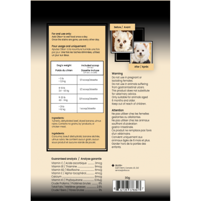 Ollos – Poudre Naturelle pour Réduire les Écoulements Oculaires chez le Chien 30 g