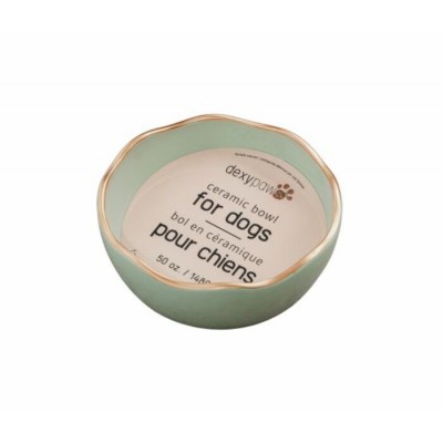 Dexypaws Bol en céramique pour chien 50oz Vert...