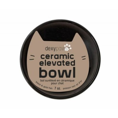 Dexypaws Bol surélevé en céramique pour chat 7oz