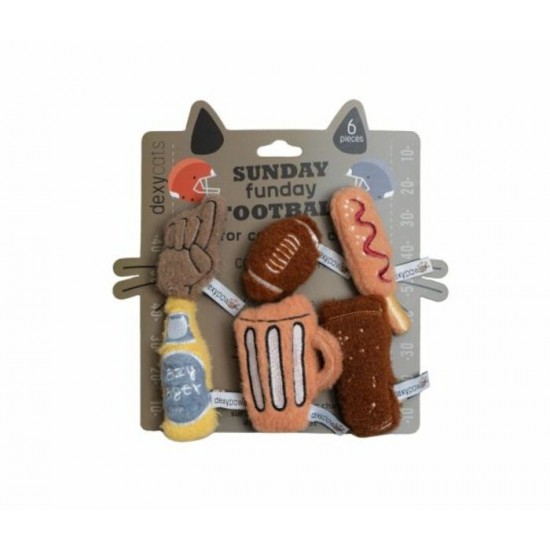 Dexypaws Ensemble de 6 Jouets en Peluche pour Chat...