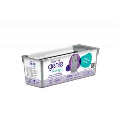 Litter Genie Easy Roll – Recharge Pour Poubelle À Litière Pour Chat, Dure Jusqu’à 5 Mois