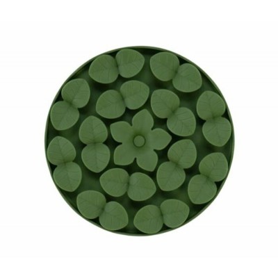 Dexypaws Tapis De Léchage En Silicone cache-cache rond Kaki