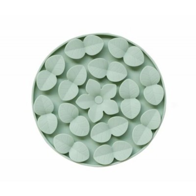 Dexypaws Tapis De Léchage En Silicone “Cache-Cache” rond – Vert sauge