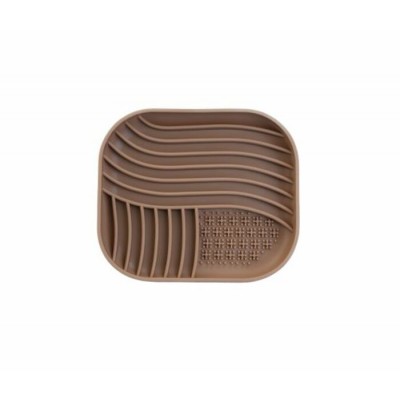 Dexypaws Tapis De Léchage En Silicone “Cache-Cache” Carré Affogato
