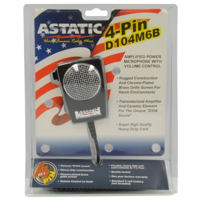 D104M6B, Astatic - 4-pin Microphone Mobile...