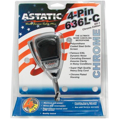 636LC, Micro mobile Astatic, noise cancelling, 4 trous, fil de très bonne qualité