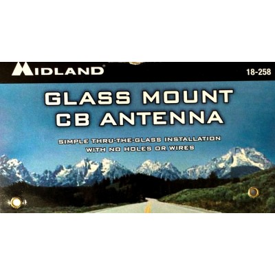 CB27WX, Antenne de CB Midland 21'', collée sur Vitre, Aucun Trous et Fils