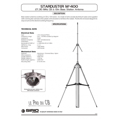 M400, antenne de base Starduster