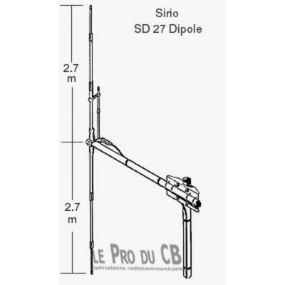 SD27DiPole - Antenne de base Sirio