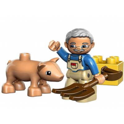 LEGO DUPLO Fermier et petit cochon 2010