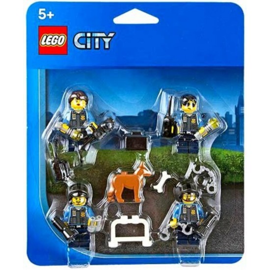 LEGO CITY ENS. DE 4 POLICIERS ET ACC