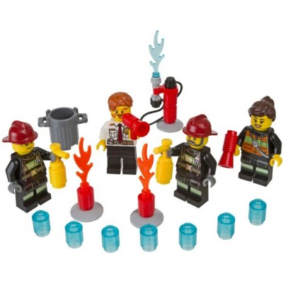 LEGO CITY ENSEMBLE DE 4 POMPIERS ET ACC.