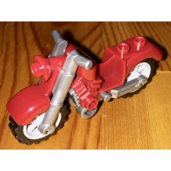 LEGO Pièce Moto Vintage moto avec châssis argent...