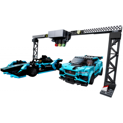 LEGO Speed champions Formula E Panasonic Jaguar Racing GEN2 car & Jaguar I-PACE eTROPHY 2020