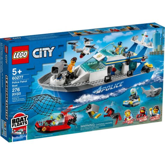 LEGO CITY Le bateau de patrouille de la police...