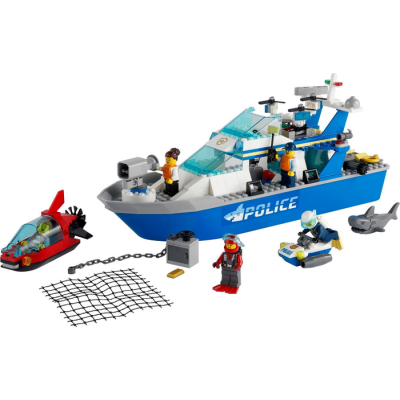 LEGO CITY Le bateau de patrouille de la police 2021