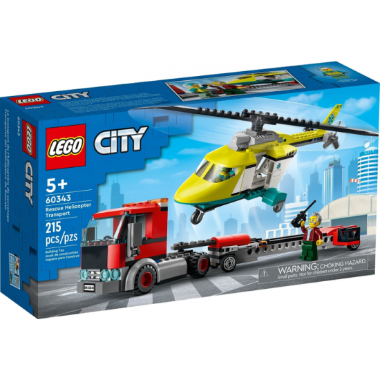 LEGO CITY Le transport de l’hélicoptère de...