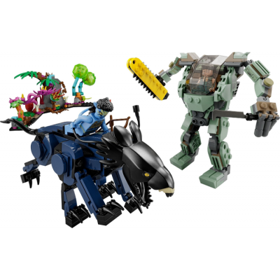 Lego Avatar Neytiri et Thanator contre Quaritch en équipement AMP 2022