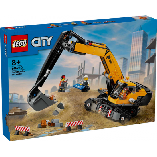 LEGO CITY L’excavatrice de construction jaune...