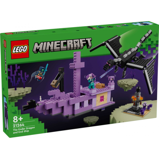 LEGO MINECRAFT Le dragon de l’Ender et le navire...