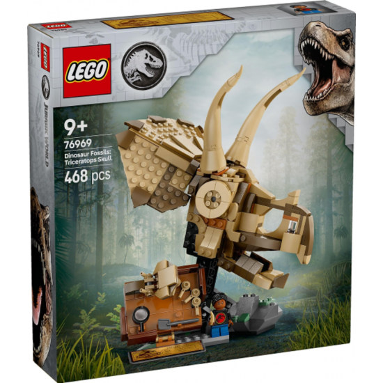 LEGO JURASSIC WORLD Les fossiles de dinosaures : le crâne de tricératops 2025