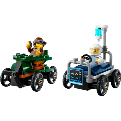LEGO CITY Ensemble de course L’avion contre la voiture-lit d’hôpital 2025