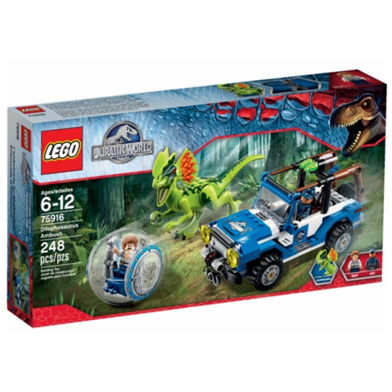 LEGO JURASSIC WORLD L'Embuscade du dilophosaure...