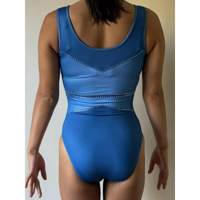 Maillot de gymnastique 4002-01 ,  Éclat de pierre sur fond bleu