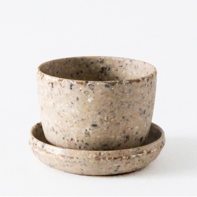 Minipot basilic fibres recyclées