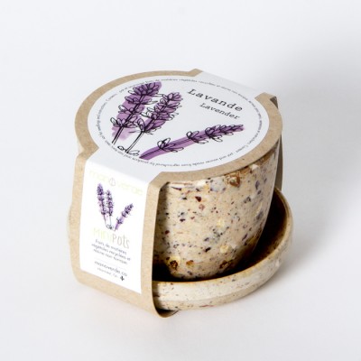 Minipot lavande fibres recyclées