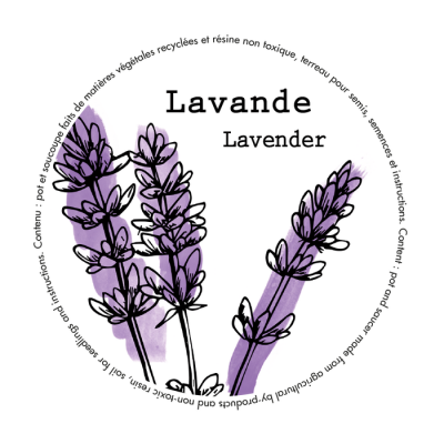 Minipot lavande fibres recyclées