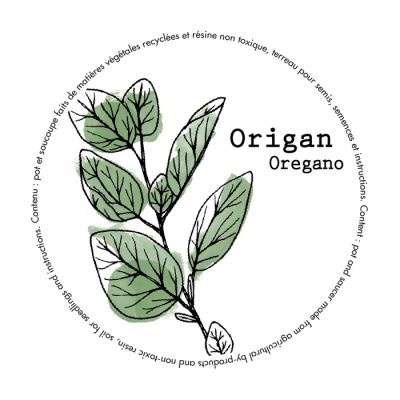 Minipot origan fibres recyclées