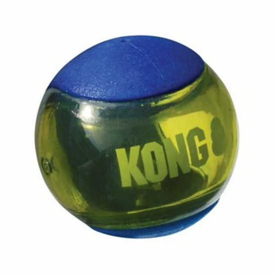 Kong Balle Squeezz Action Medium bleu (paquet de...