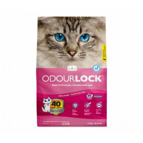 Odour Lock Litière agglomérante Poudre de Bébé...