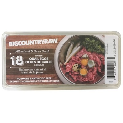 Big Country Raw Oeufs De Cailles congelés pq/18