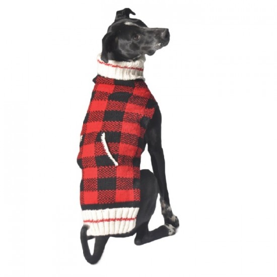 Chilly Dog Chandail Carreaux Rouge XS