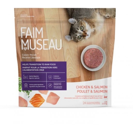 Faim Museau cru chat Poulet & Saumon 6 lbs