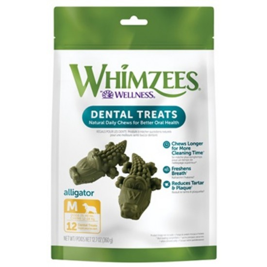 Whimzees Alligator Medium 12/pq    