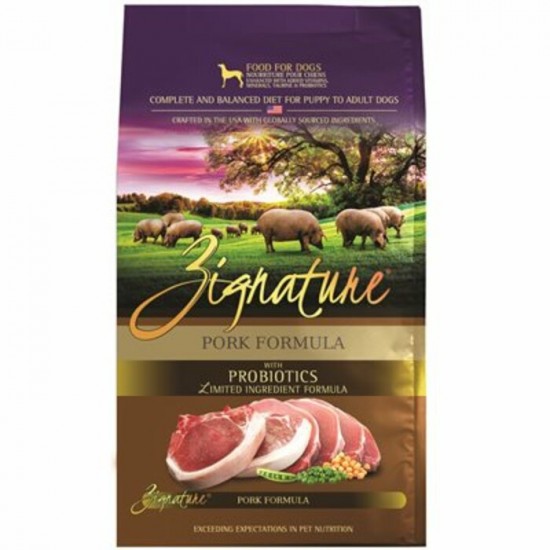 Zignature Ingrédients Limités Porc 11.36 kg